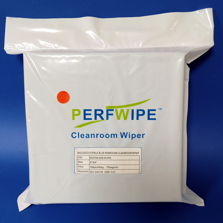 Sterile Blue Nonwoven Cleanroom Wipes